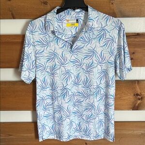 Nicklaus Golf Shirt Men's Blue Patterned Size M